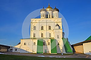 Pskov Kremlin with the Trinity cathedral, Russia