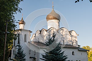 Pskov, Russia, September 6, 2023. Church of St. Basil on Gorka in the Middle City.