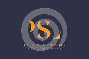 PSL abstract letter logo design