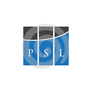 PSL letter logo design on WHITE background. PSL creative initials letter logo concept. PSL letter design