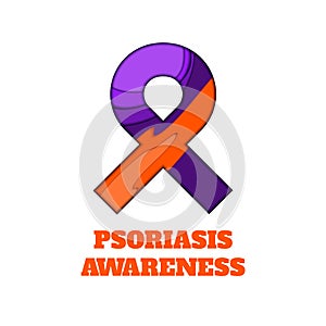 Psoriatic arthritis awareness papercut ribbon photo