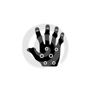 Psoriatic arthritis black glyph icon