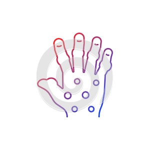 Psoriatic arthritis gradient linear vector icon