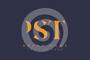 PST abstract letter logo design