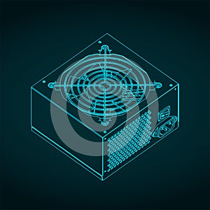 PSU isometric blueprint