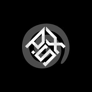 PSX letter logo design on black background. PSX creative initials letter logo concept. PSX letter design