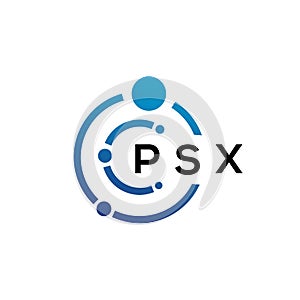 PSX letter technology logo design on white background. PSX creative initials letter IT logo concept. PSX letter design