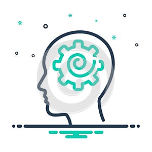 mix icon for Psych, psychologist and brain photo