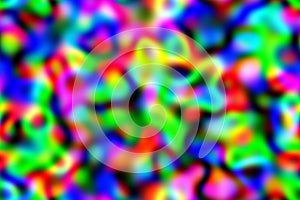 Psychedelic abstract background with curves and loops in bold saturated colors