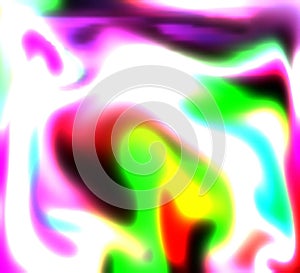 Psychedelic Abstract bright neon green pink smoke