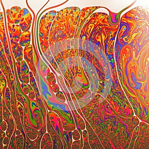 Red and orange psychedelic abstract