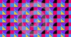 Psychedelic abstract loop background. Modern Animated Geometric pattern or background. 4K resolution geometric motion