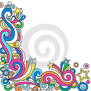 Psychedelic Abstract Notebook Doodle Vector