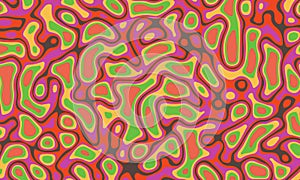 Psychedelic abstract vector background with hippie colors