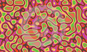 Psychedelic abstract vector background with hippie colors