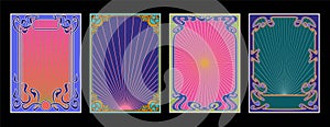 Psychedelic Art Nouveau Frame Set