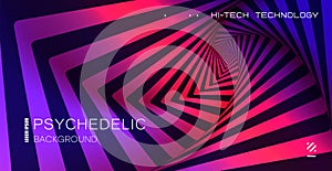 Psychedelic background. Optical illusion