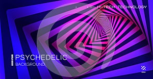 Psychedelic background. Optical illusion