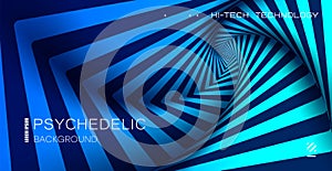 Psychedelic background. Optical illusion