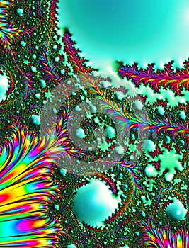 Psychedelic background with rainbow colors