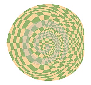 Psychedelic checkerboard poster