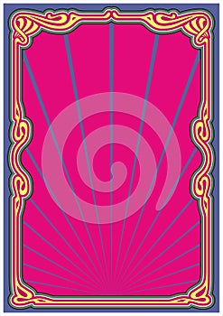 Psychedelic Color Art Nouveau Frame