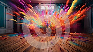 Psychedelic Color Explosion: A Vibrant Kaleidoscope of Energy