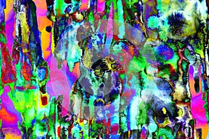 Psychedelic colorful art abstract