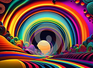 Psychedelic colorful background wallpaper