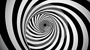 Optical black and white spinning illusion