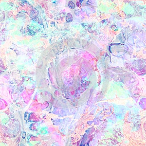 Psychedelic Fluid Liquid Kaleidoscope Pastel Print with Swirls