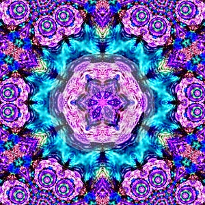 Psychedelic Henna Mandala Doodle Flower violet arabesque