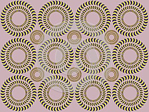 Psychedelic illusion of rotation