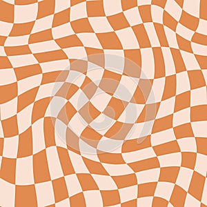 Seamless vector pattern with groovy psychedelic checks. photo