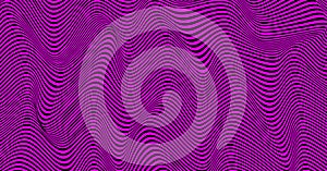 Psychedelic lines. Abstract pattern. Texture with wavy, curves stripes. Optical art background. Wave colorful design,  Vector