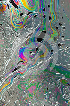 Psychedelic multicolored soap bubble abstract background