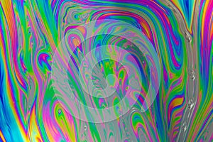 Psychedelic multicolored soap bubble abstract background