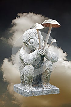 Psychedelic mushroom.