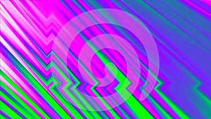 Psychedelic neon green and pink glitch lines.