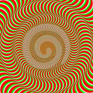 Psychedelic optical spin illusion background