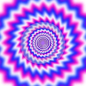 Psychedelic optical spin illusion background