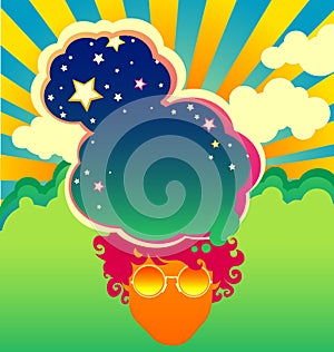 Psychedelic poster template