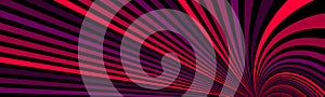 Psychedelic red colored optical illusion lines vector insane art background, LSD hallucination delirium, surreal op art linear