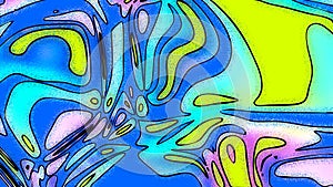 Psychedelic street graffiti background. Illusion, curvature. Abstract artistic fluid hippie template