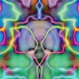 Psychedelic Symmetric Tile Wal photo