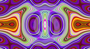 Psychedelic symmetry abstract pattern and hypnotic background, crazy design