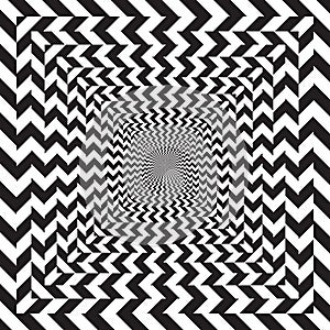 Psychedelic tunnel, striped frames pattern