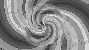 Psychedelic twisting circles. Round striped black white lines. Swirling hypnotic rotating abstraction. Op art effect