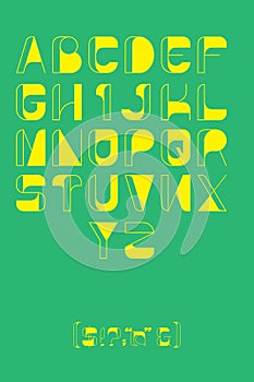 Psychedelic typeface with vivid color background
