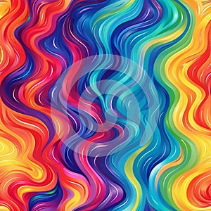 Psychedelic Waves - Colorful Seamless Abstract Pattern for Bold Designs